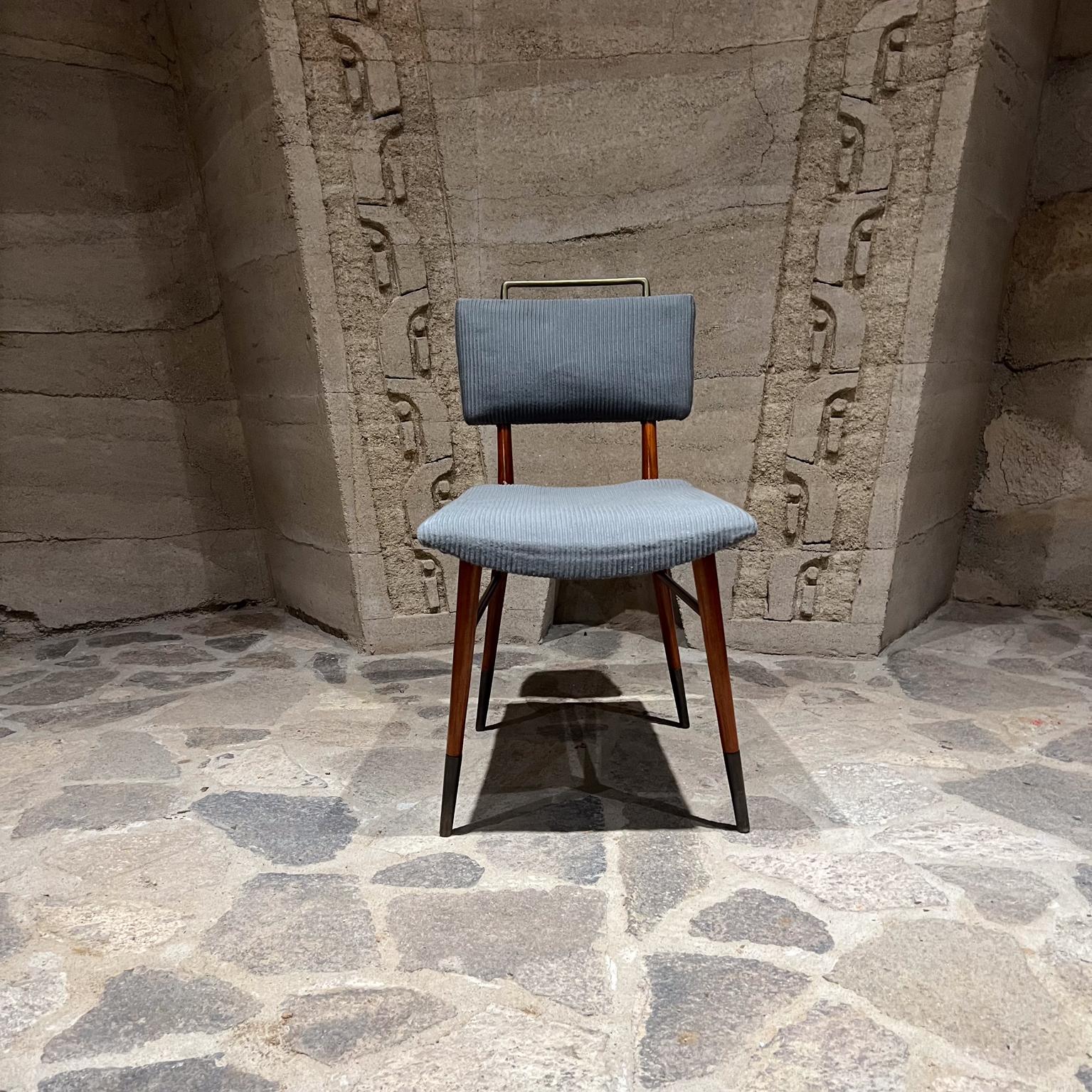 Mid-Century Modern 1960s Eight Mahogany Bronze Custom Dining Chairs Arturo Pani Mexico City For Sale