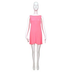 1960er Jahre EISA BALENCIAGA Haute Couture Kleid aus rosa Seide