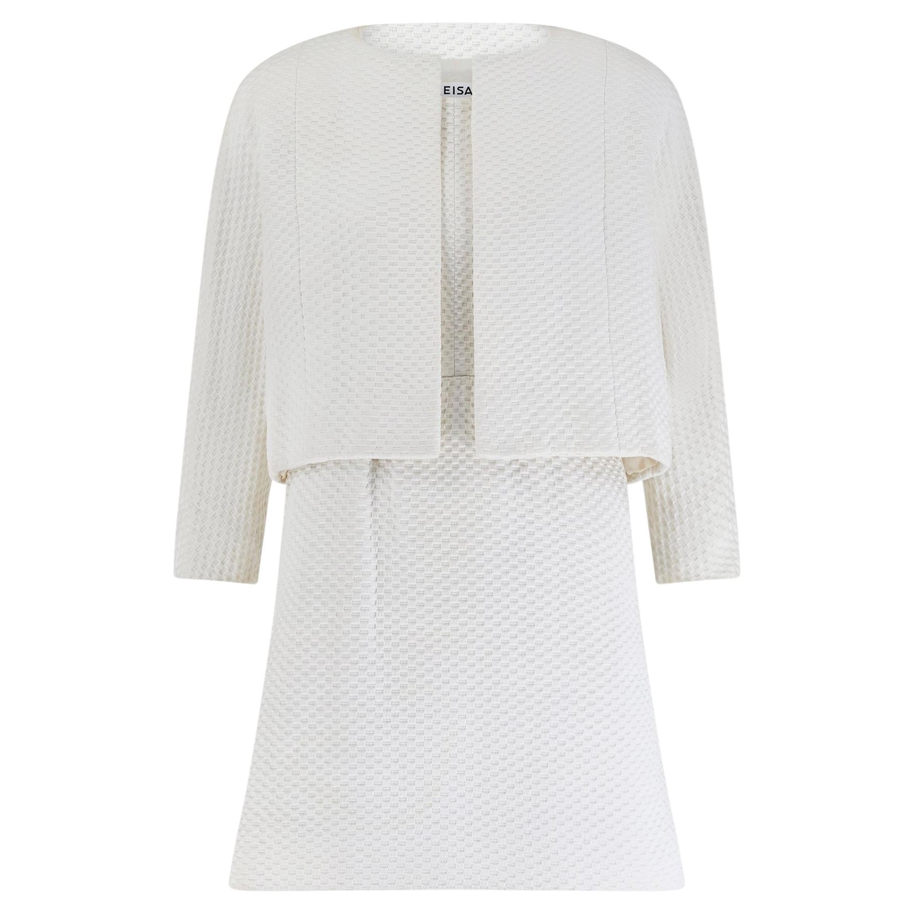 Completo da cerimonia in cotone bianco Eisa Balenciaga, anni ’60