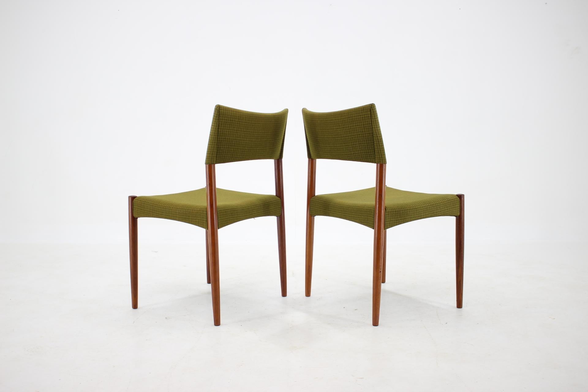 1960s Ejner Larsen & Aksel Bender-Madsen Teak Dining Chairs, Set of 4 For Sale 3