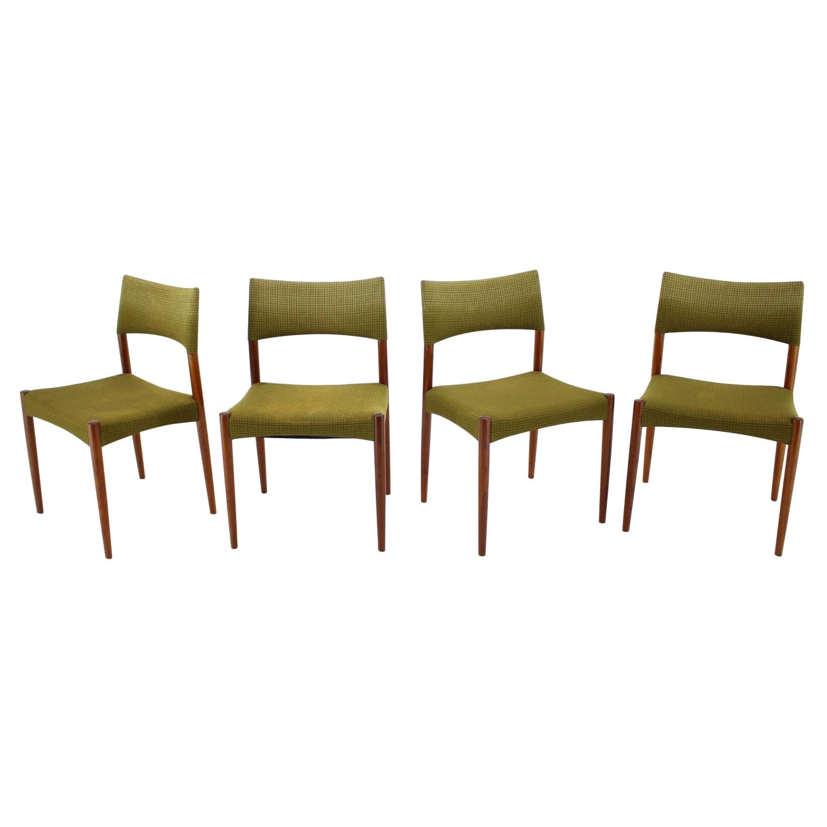1960s Ejner Larsen & Aksel Bender-Madsen Teak Dining Chairs, Set of 4 For Sale