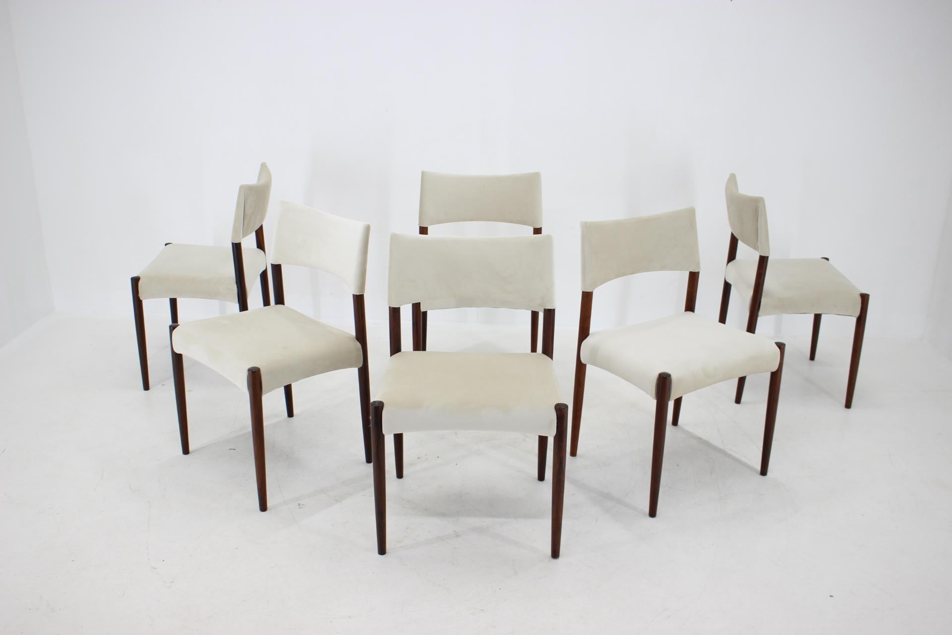 Mid-Century Modern 1960s Ejner Larsen & Aksel Bender-Madsen Teak Dining Chairs, Set of 6