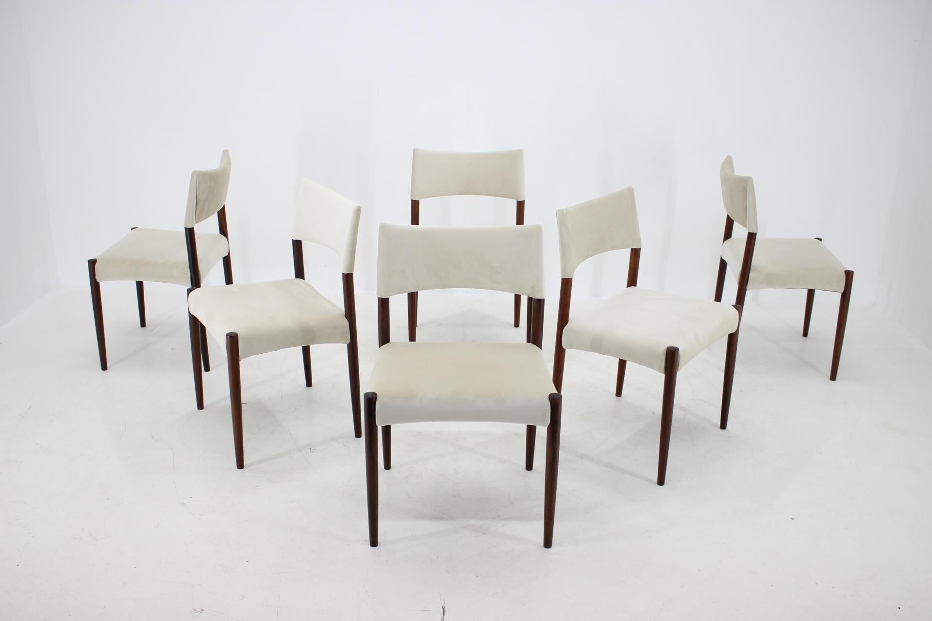 Danish 1960s Ejner Larsen & Aksel Bender-Madsen Teak Dining Chairs, Set of 6