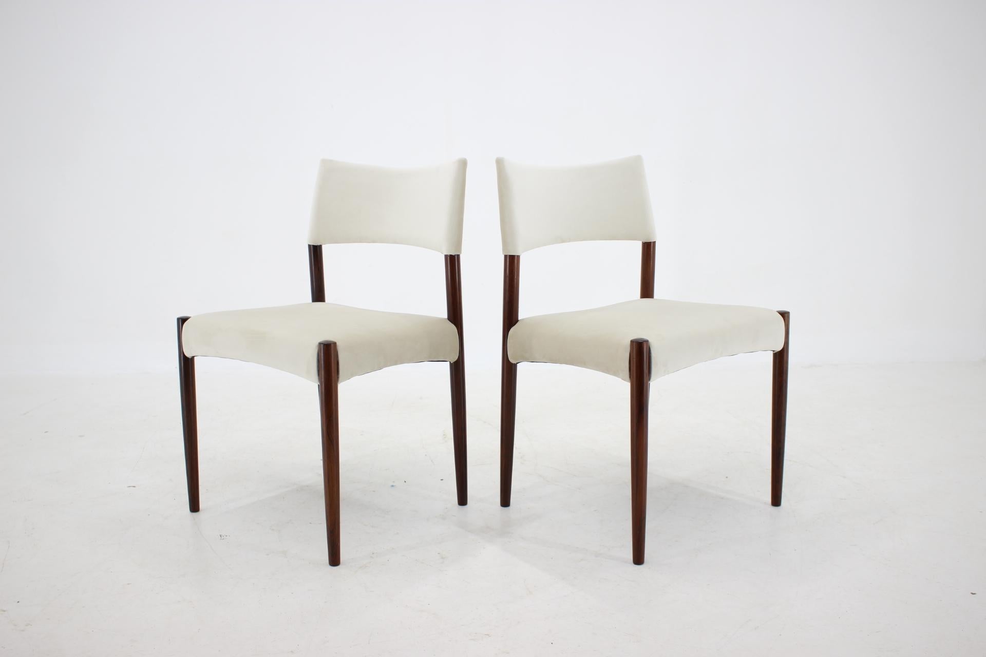 Velvet 1960s Ejner Larsen & Aksel Bender-Madsen Teak Dining Chairs, Set of 6