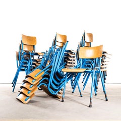 1960’s Elbe Blue Stacking Dining Chairs