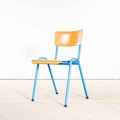1960’s Elbe Blue Stacking Dining Chairs
