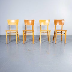 1960's Elegant Back Original Thonet Dining Chairs - Set Of Four