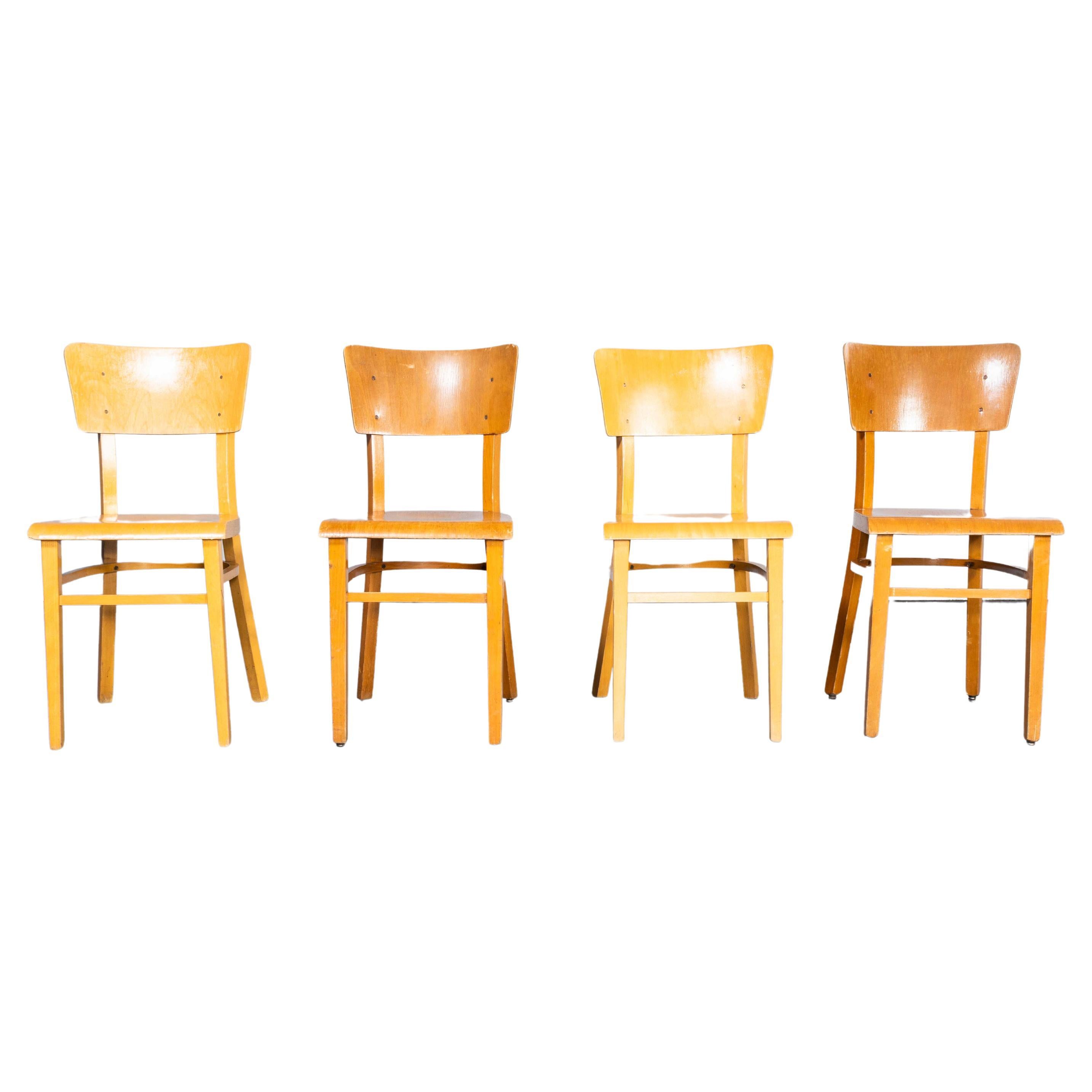 1960er Jahre Elegant zurück Original Thonet Esszimmerstühle - Set von vier