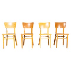 1960's Elegant Back Original Thonet Dining Chairs - Set Of Four