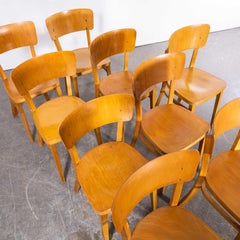 1960's Elegant Back Original Thonet Dining Chairs - Set Of Nine