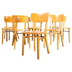 Retro 1960's Elegant Back Original Thonet Dining Chairs - Set Of Nine