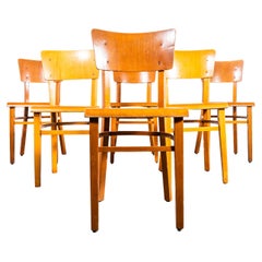 1960's Elegant Backed Thonet Dining Chairs - Set Of Six
