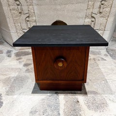 1960s Brown Saltman John Keal Stylish Black Walnut Table Cabinet
