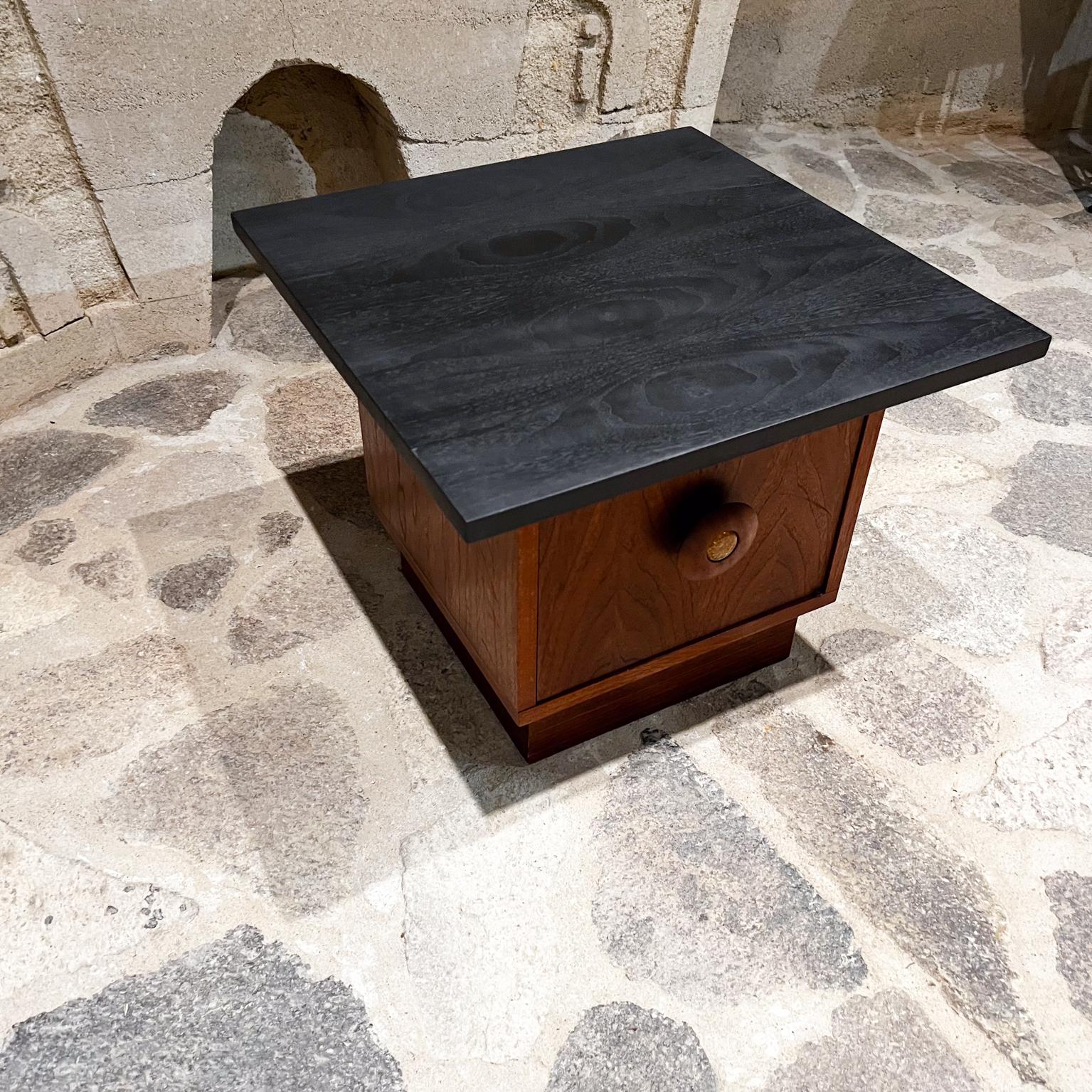 Mid-20th Century 1960s Stylish Brown Saltman John Keal Black Walnut Table Cabinet For Sale