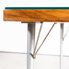 1960s Elegant Glass Top Occasional Table - Metal Legs