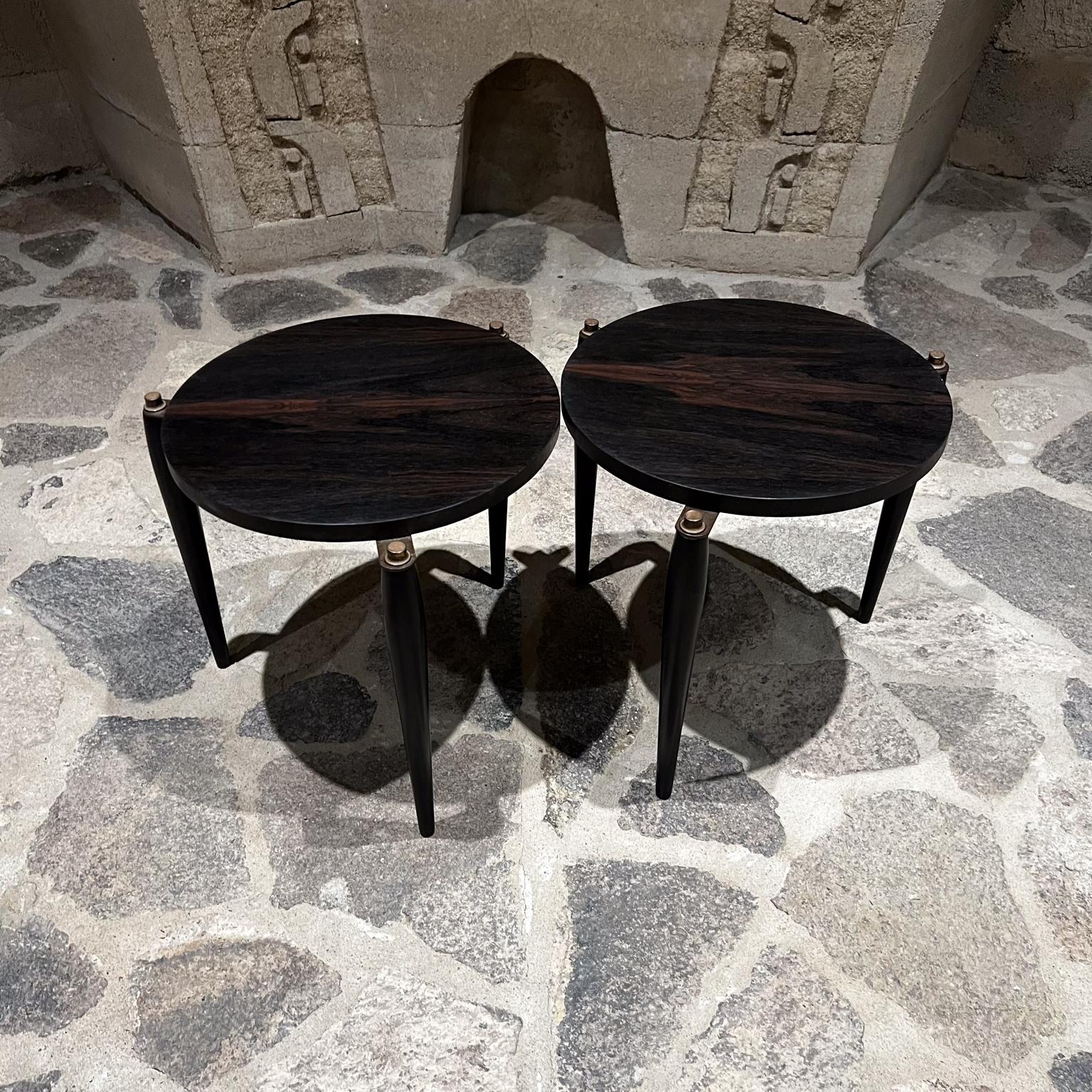 Mid-Century Modern 1960s Elegant Mid Century Modern Side-Nesting Rosewood Tables For Sale