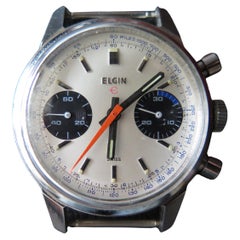 1960s Elgin Steel Chronograph Panda Dial