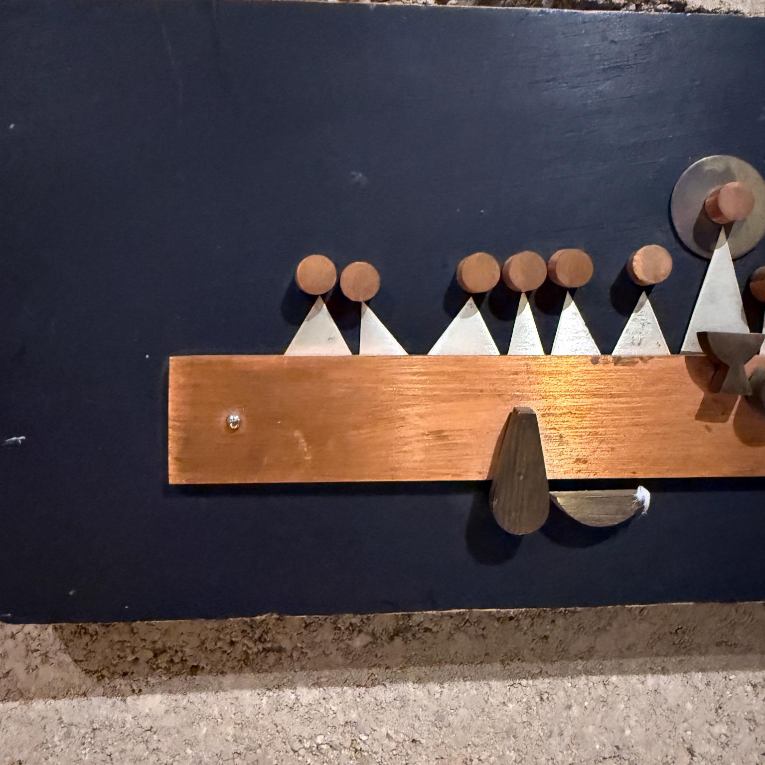 1960s Emaus Placa mural abstracta Modernista Última Cena México mediados del siglo XX en venta