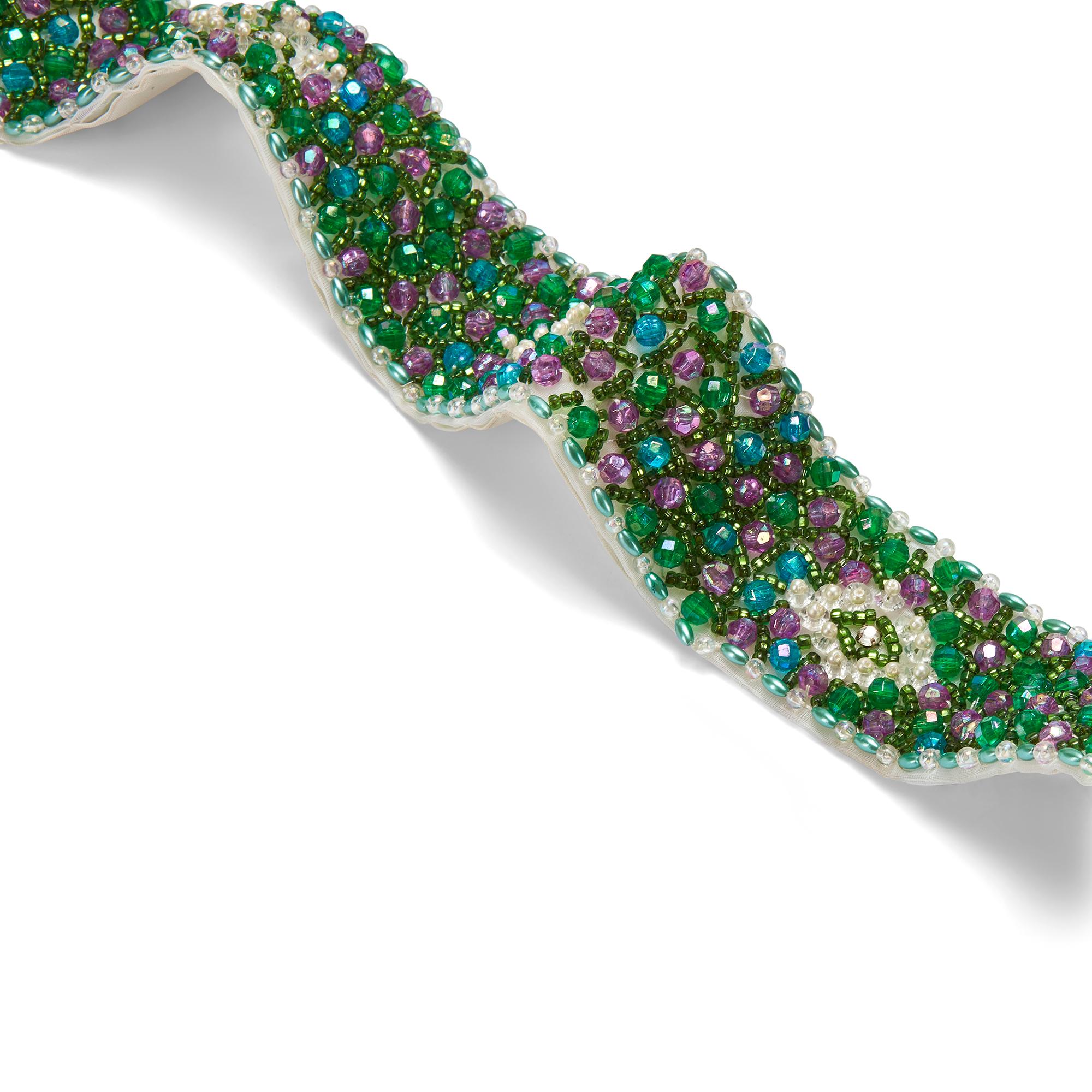 Women's 1960s Embellished Green Purple and Blue Belt For Sale