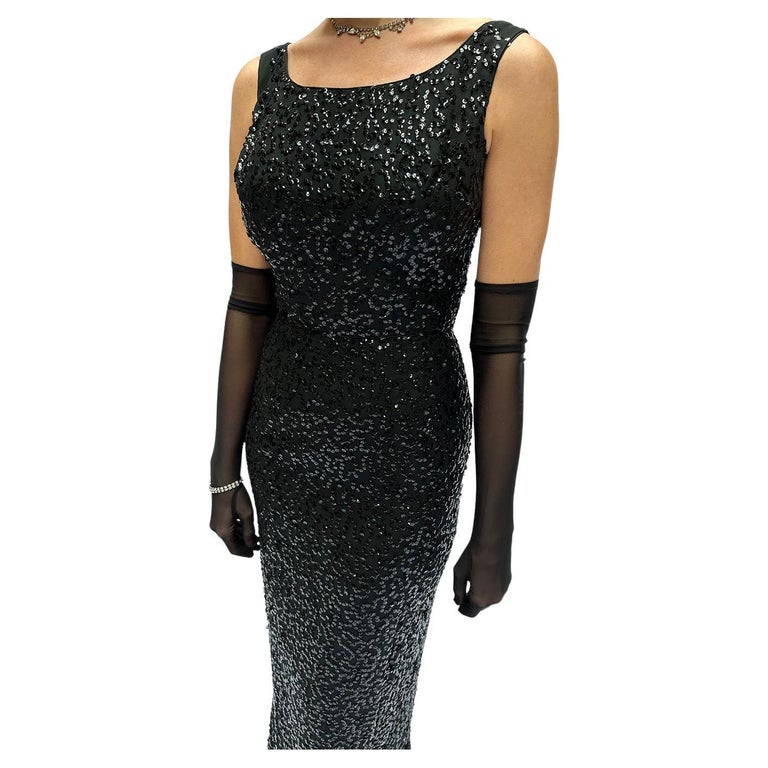 1960s Embellished Wiggle Dress