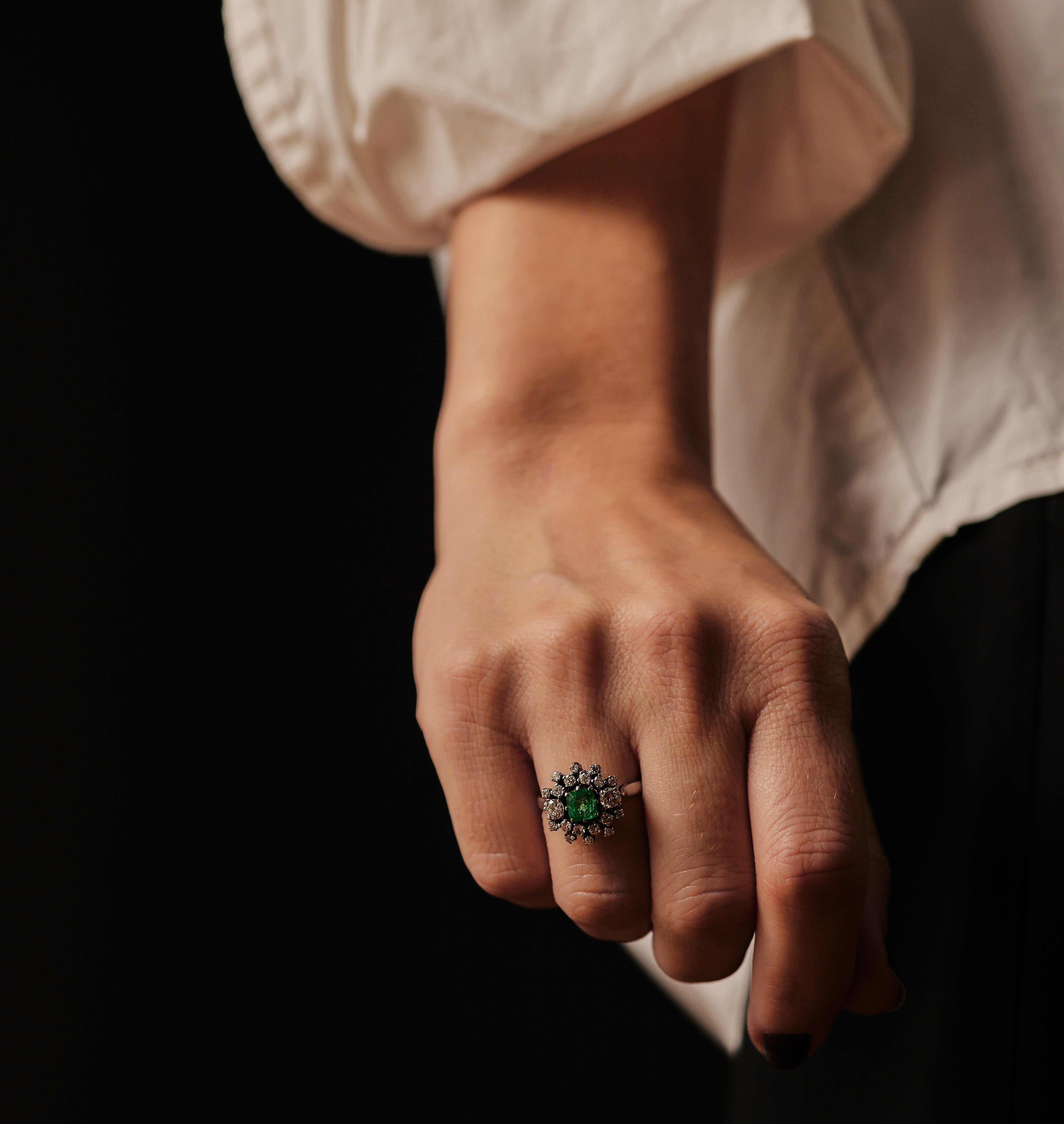 bouquet fünf steine diamantring