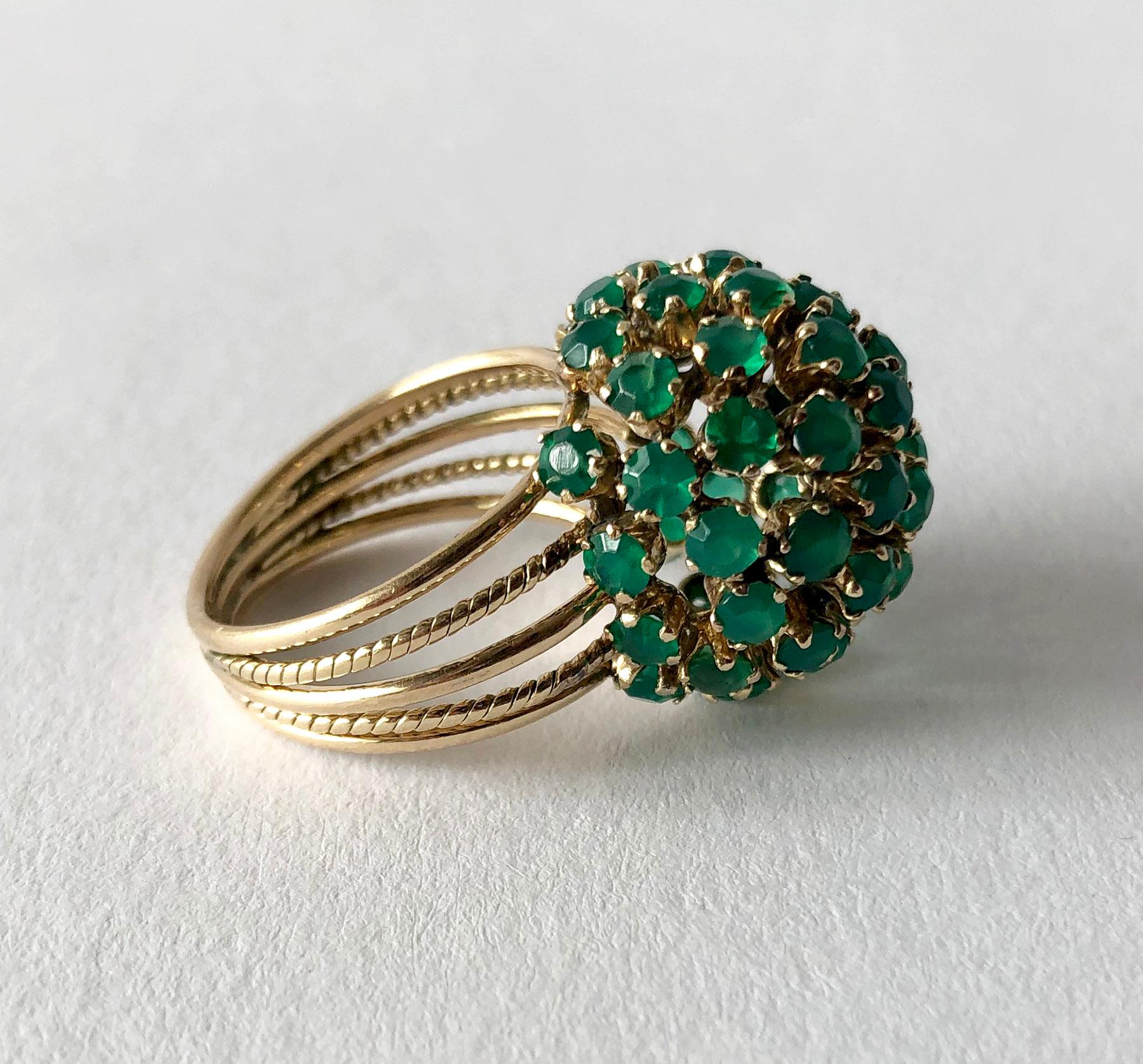 emerald starburst ring