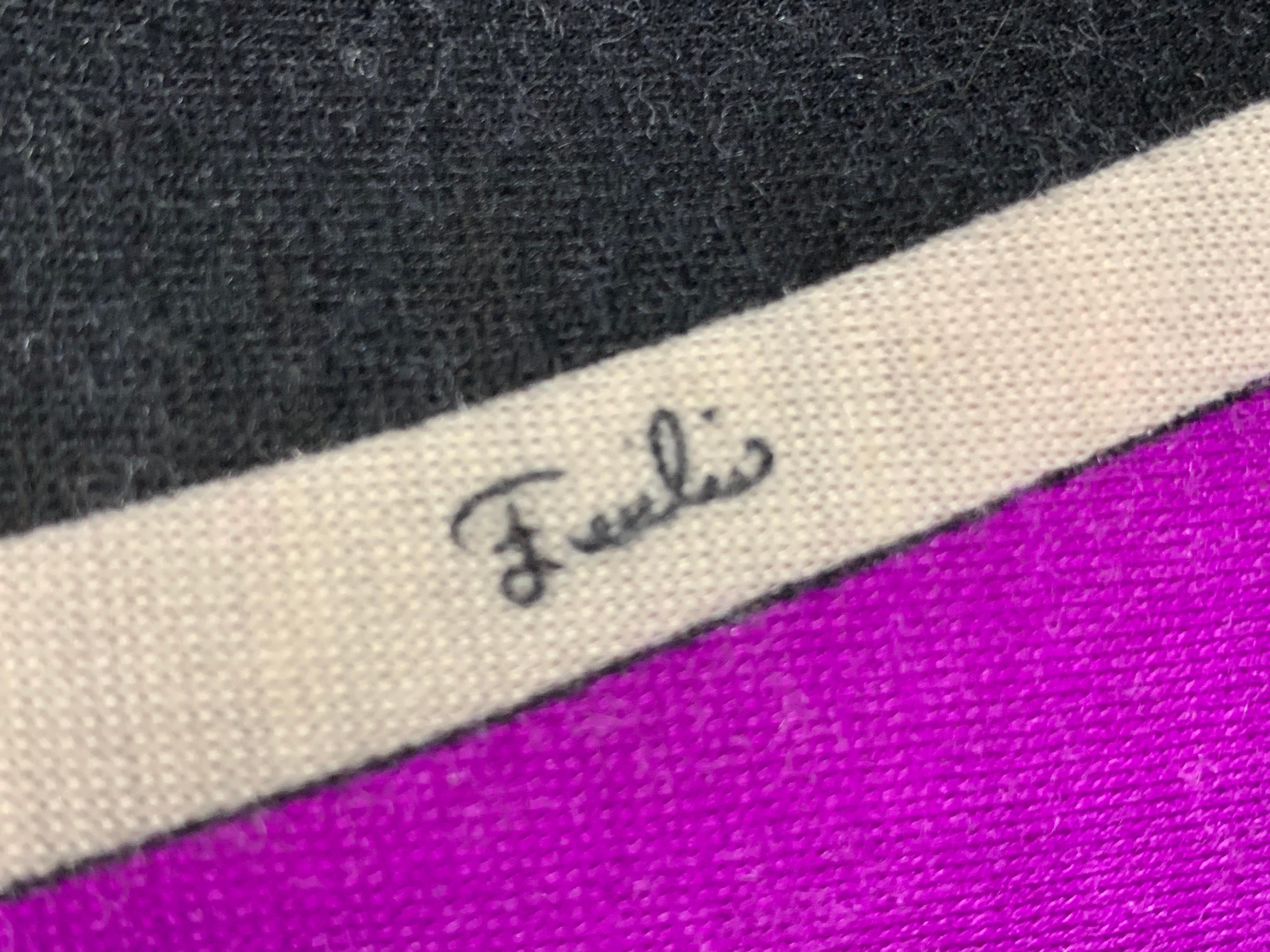 1960s Emilio Pucci Cashmere & Silk Graphic Print Knit Pullover Sweater  For Sale 7