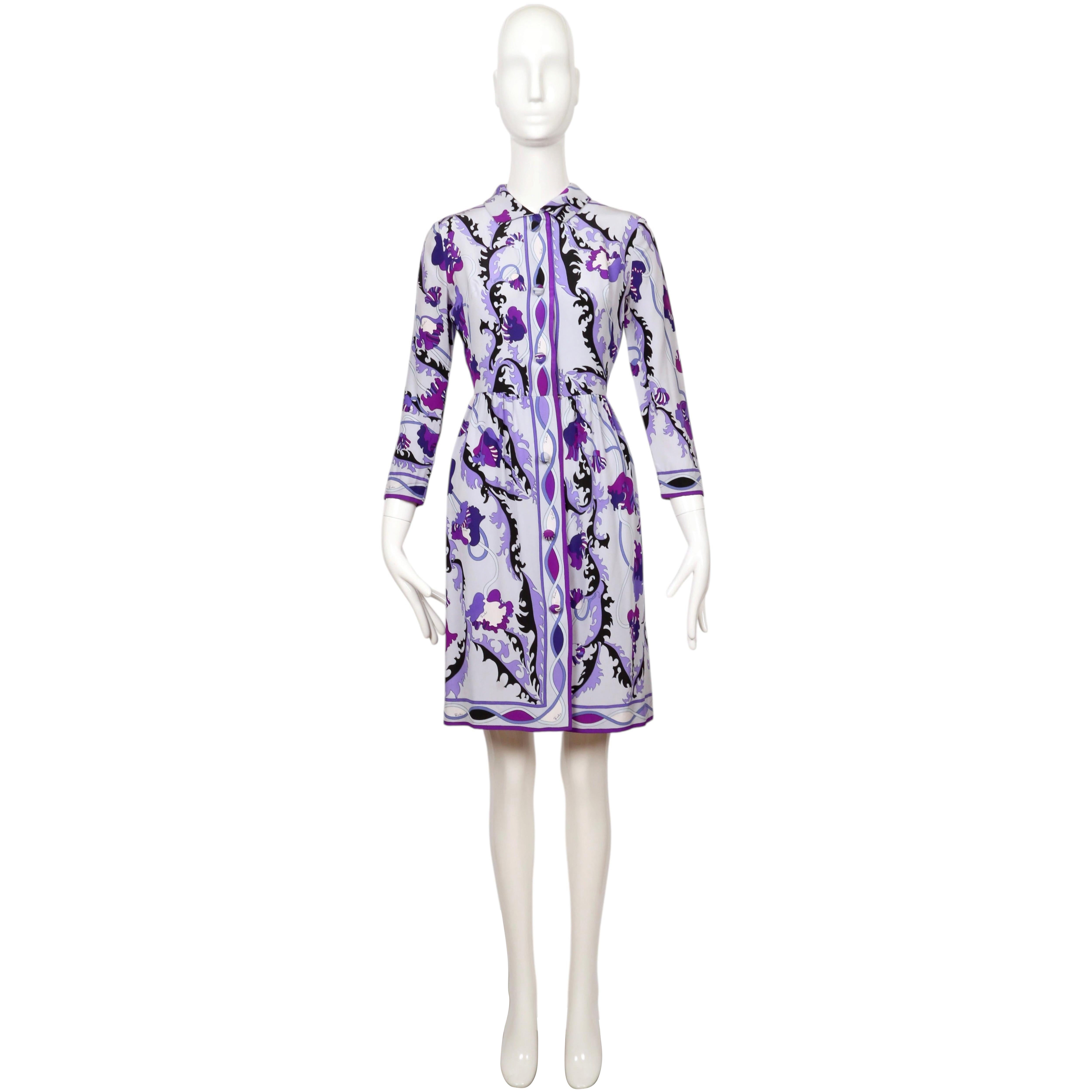 1960's EMILIO PUCCI floral printed silk dress