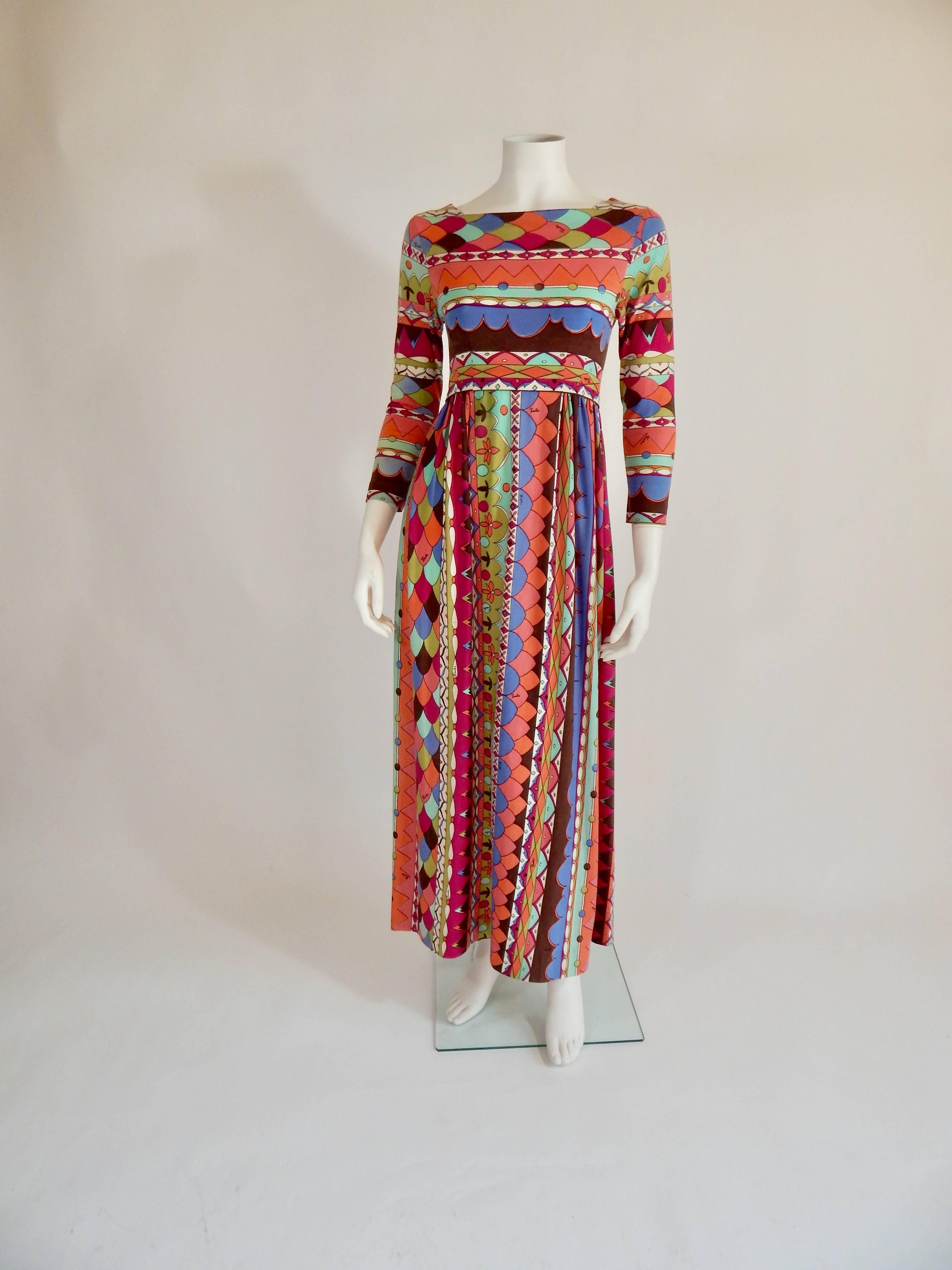 Emilio Pucci Maxi Dress, 1960s  For Sale 3