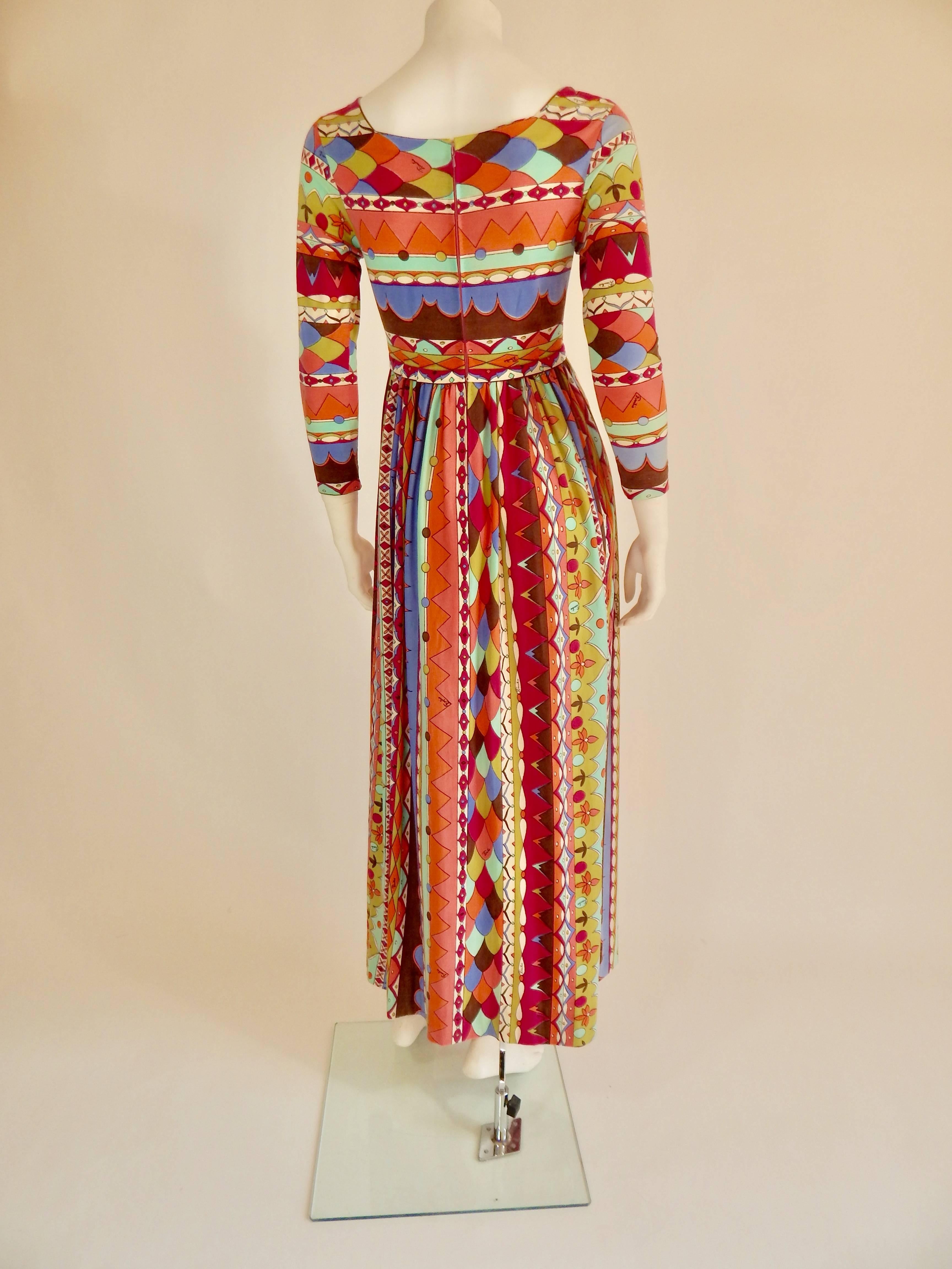 Women's Emilio Pucci Maxi Dress, 1960s  For Sale