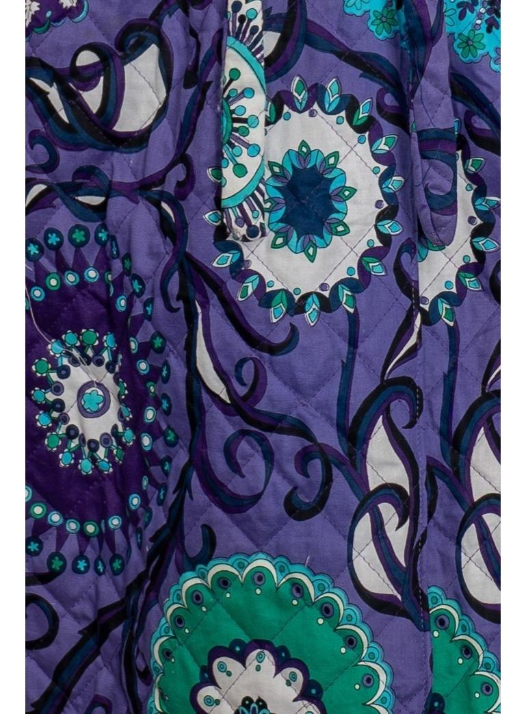 1960S EMILIO PUCCI Manteau d'été en coton matelassé pour la plage et la piscine, Blues mixtes Up&Up en vente 4