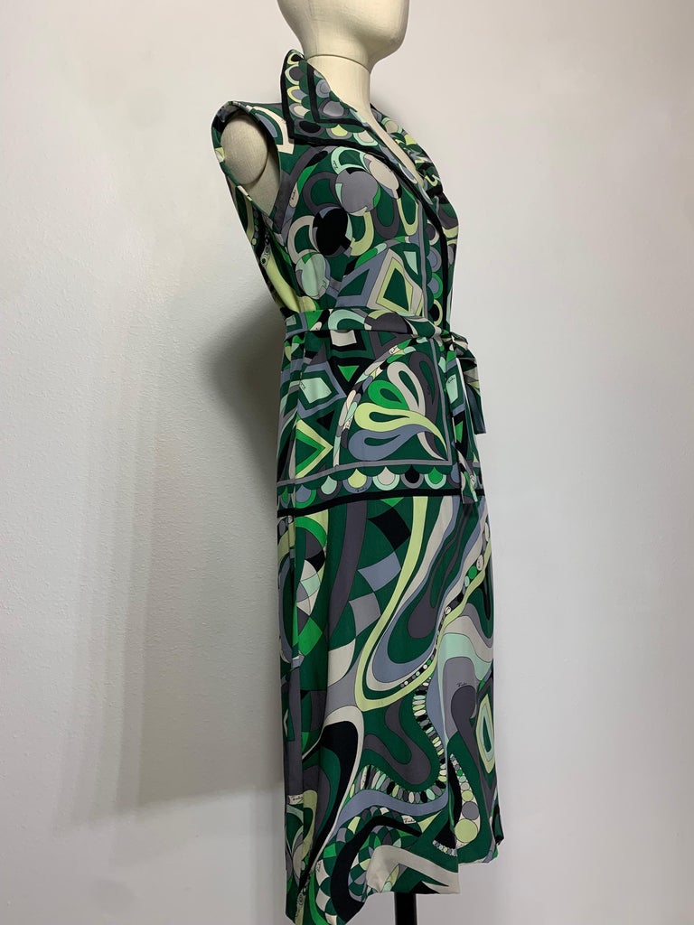 green emilio pucci dress 1960s Emilio Pucci Green, Blue and Purple Grape Vine Print Velvet Dres