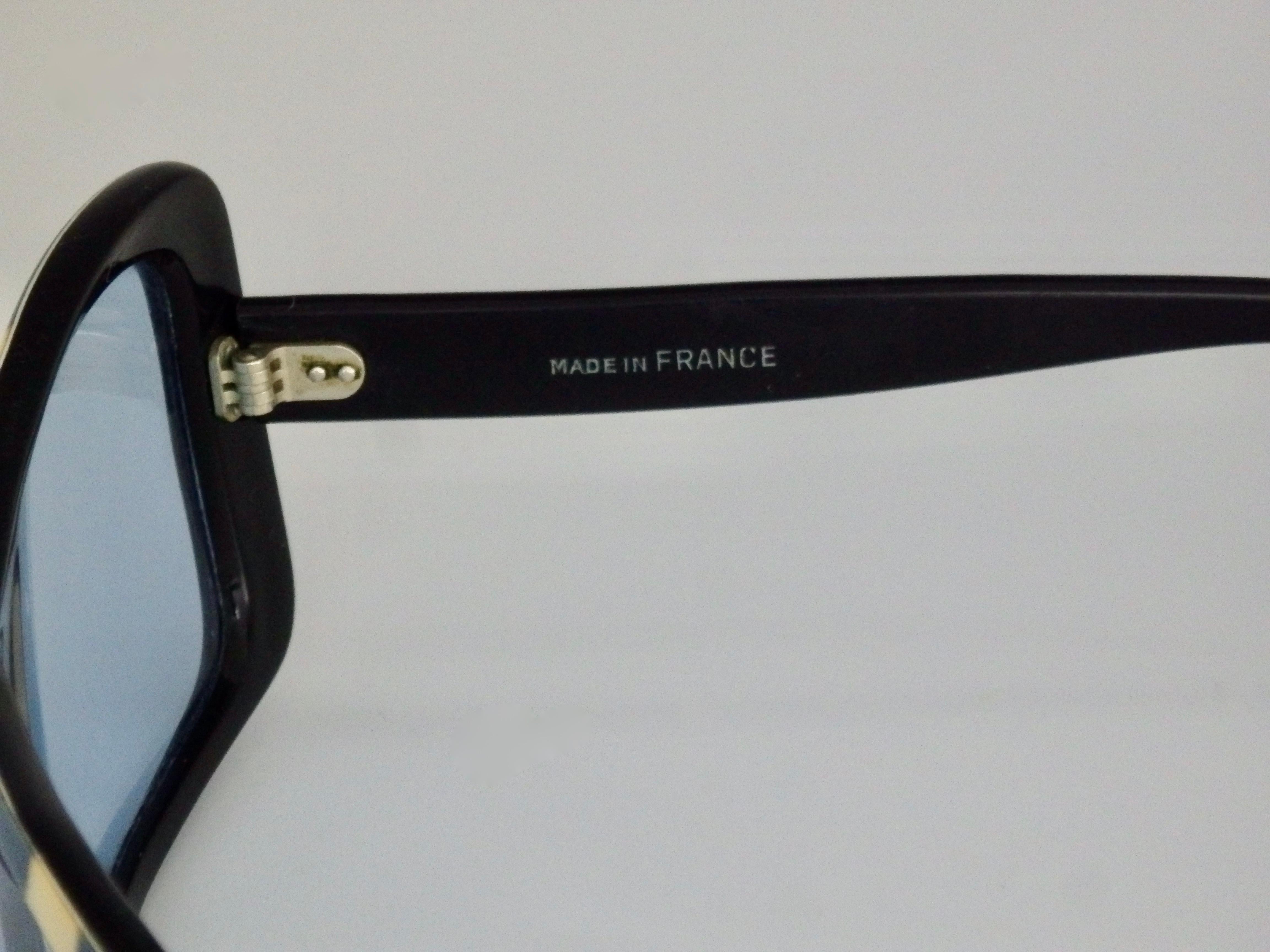 1960s Emilio Pucci Multicolored Laminate Printed Sunglasses, France For Sale 1