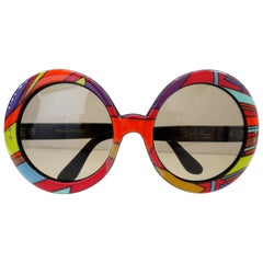 1960s Emilio Pucci Oversized Swirl Sunglasses