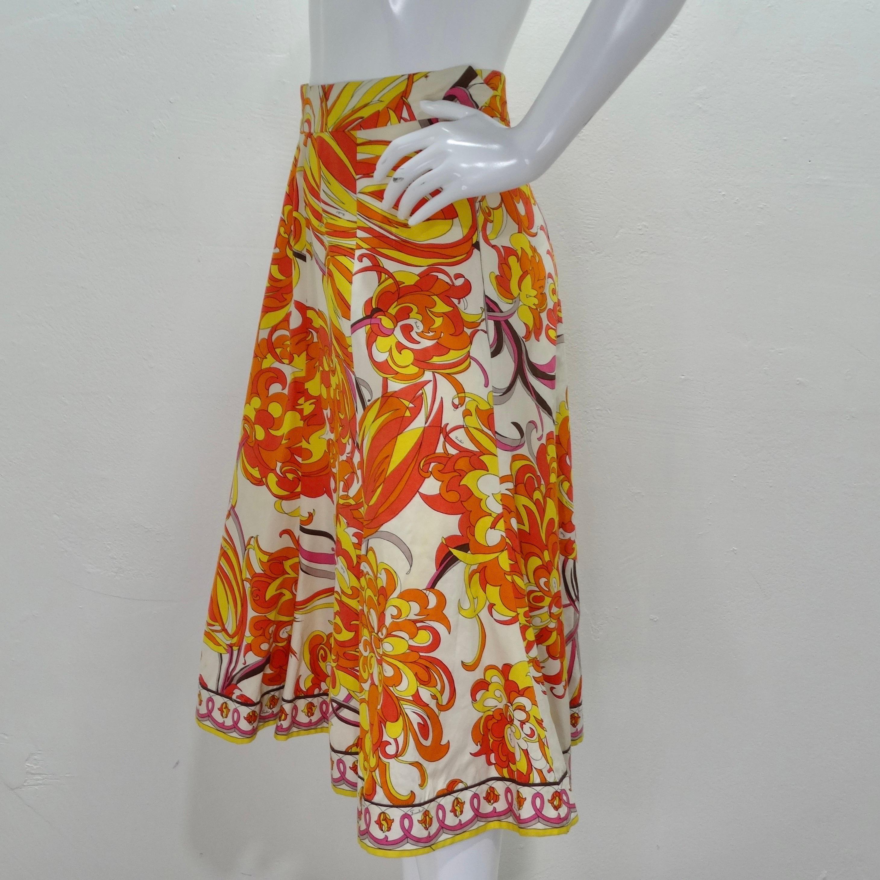 1960s Emilio Pucci Pleated Skirt In Good Condition For Sale In Scottsdale, AZ