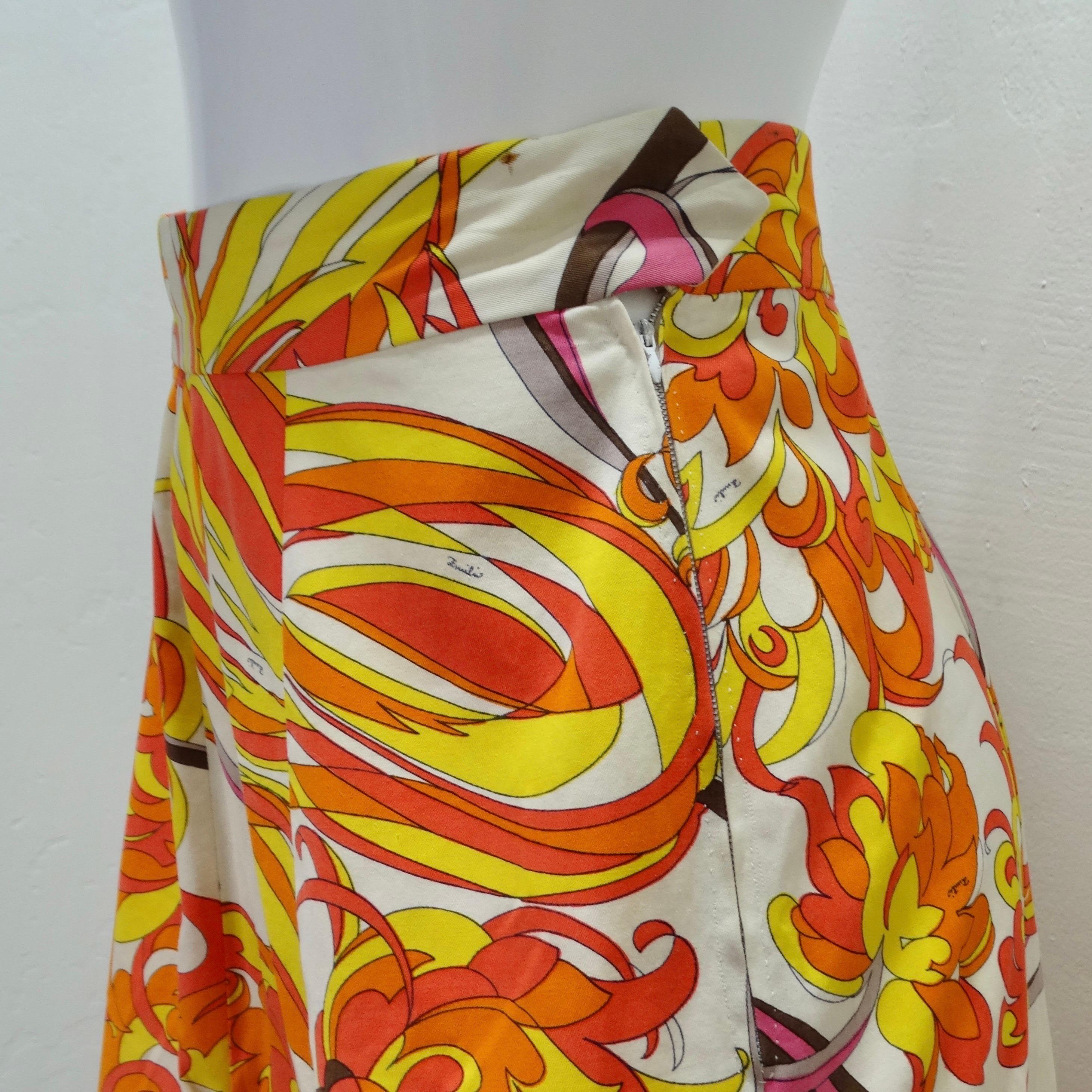 Women's or Men's 1960s Emilio Pucci Pleated Skirt For Sale