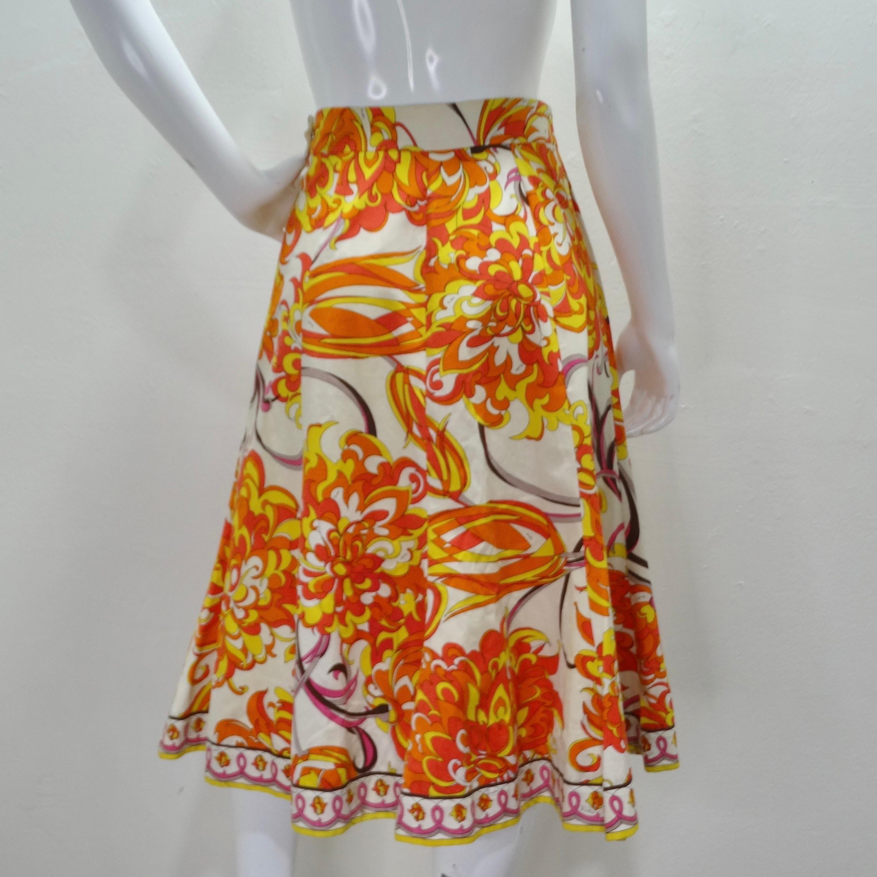 1960s Emilio Pucci Pleated Skirt For Sale 1