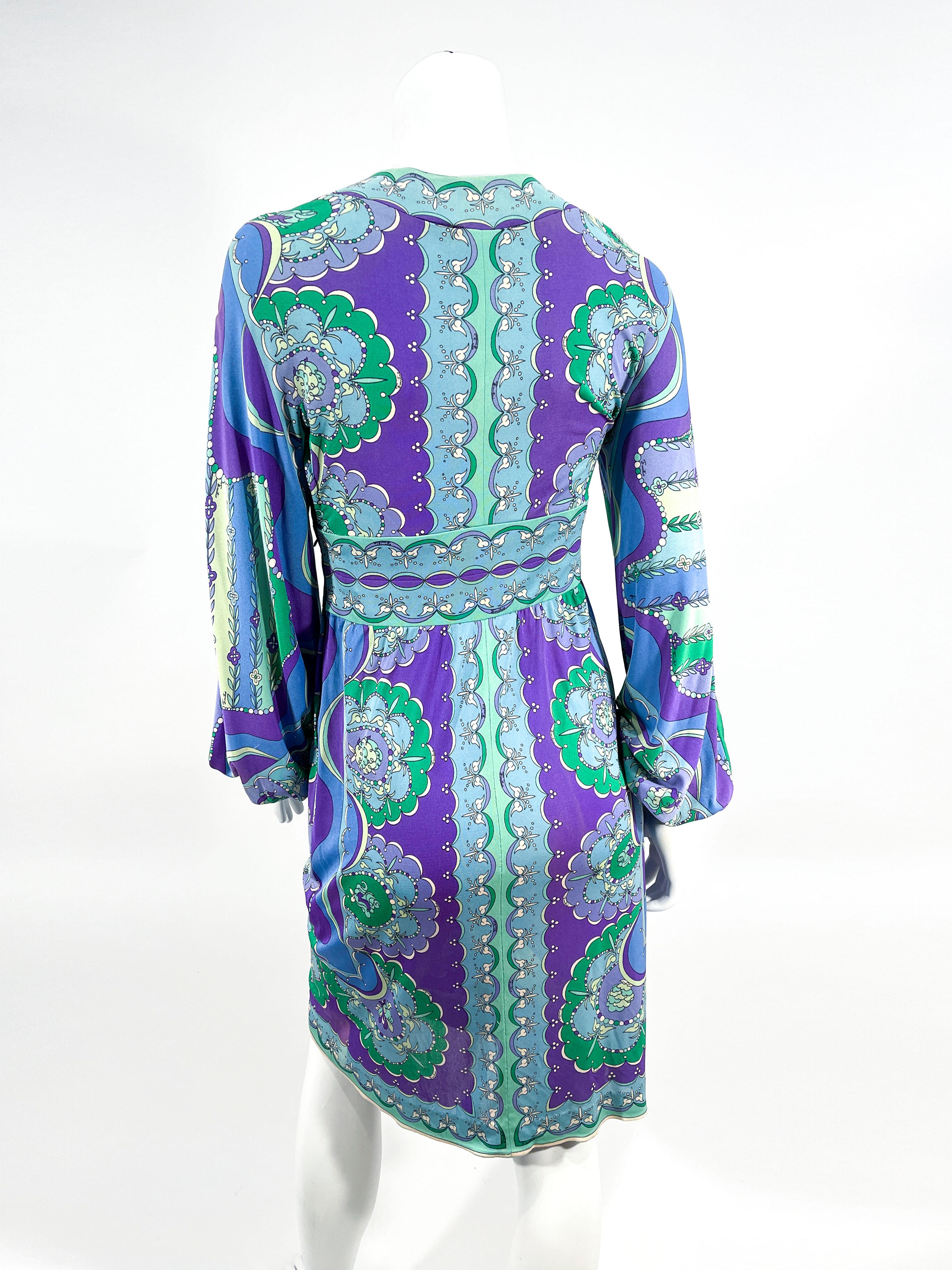 1960s Emilio Pucci Printed Dress For Sale 3