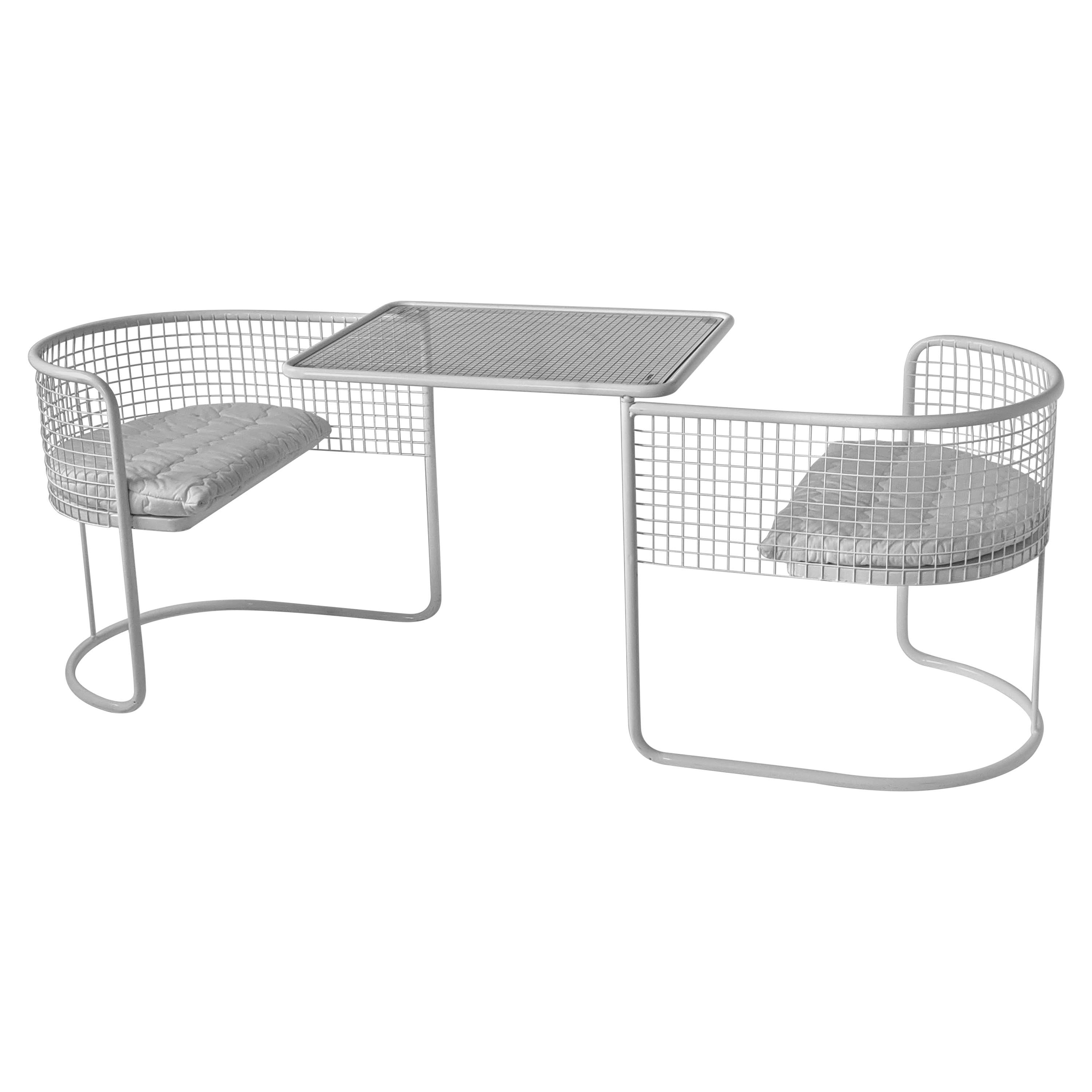 1960s EMU Pivoting Wire Chair Under Table System:: Italie