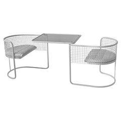 1960s EMU Pivoting Wire Chair Under Table System:: Italie