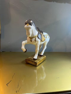1960s enamelled terracotta prancing horse