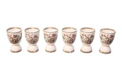 1960's English Porcelain Double Egg Cups, Set of 6