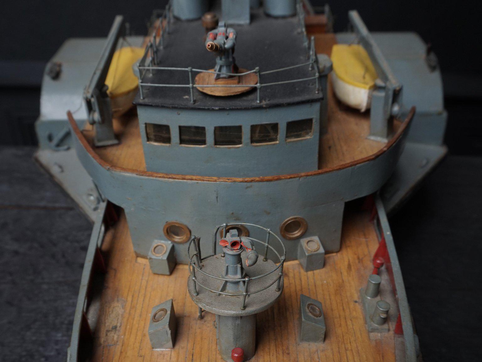 20th Century 1960s English Wooden Model of the 'Forceful in Portsmouth' Paddle Wheel Boat For Sale