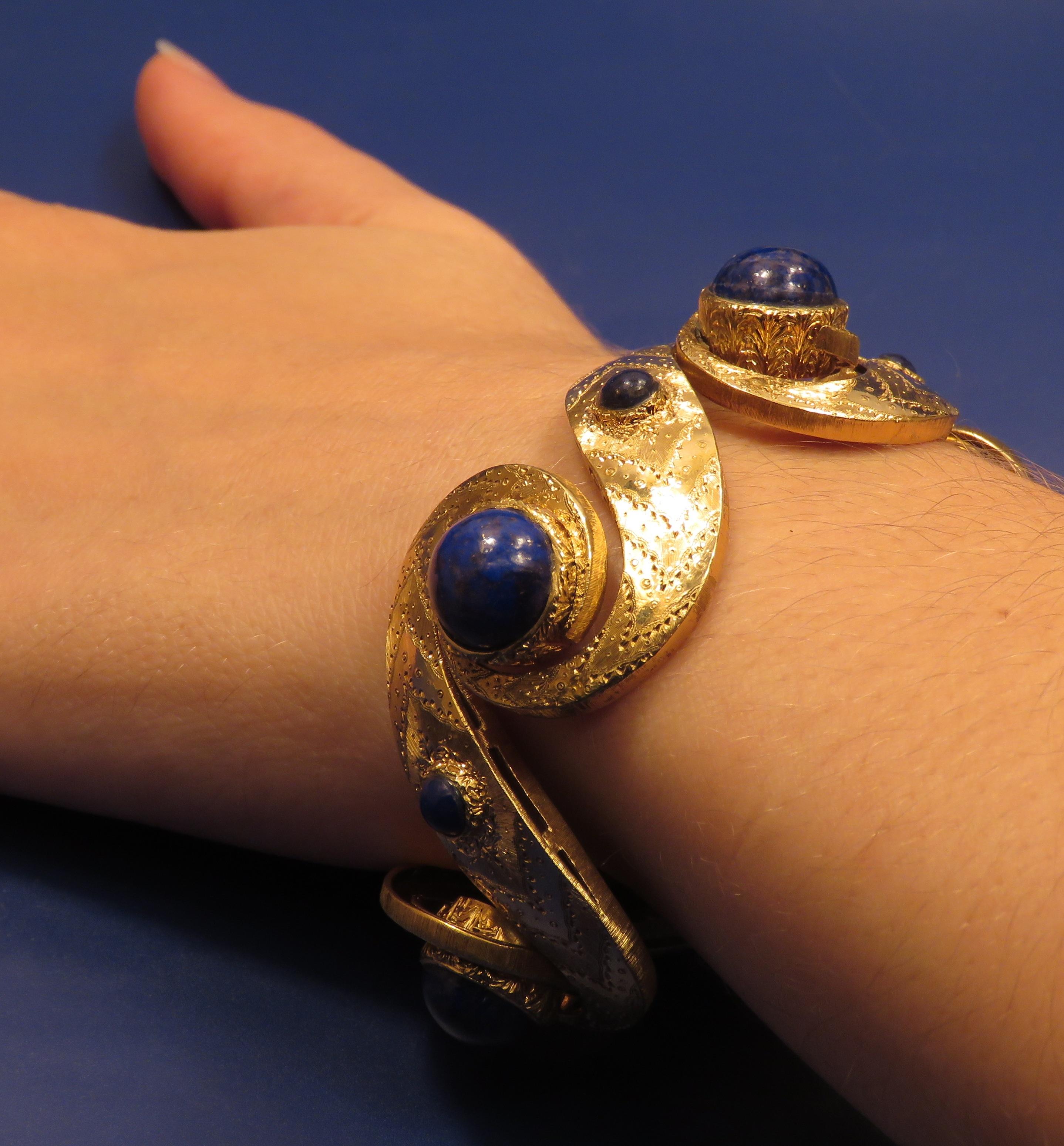 blue and gold bracelet