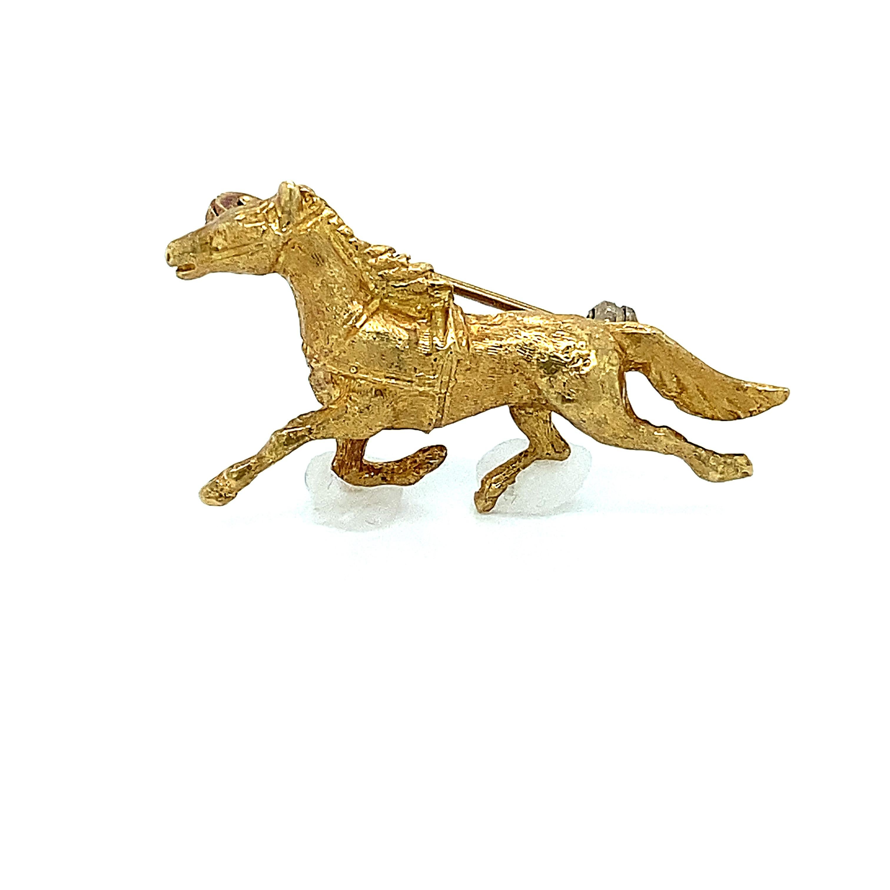 equestrian brooch
