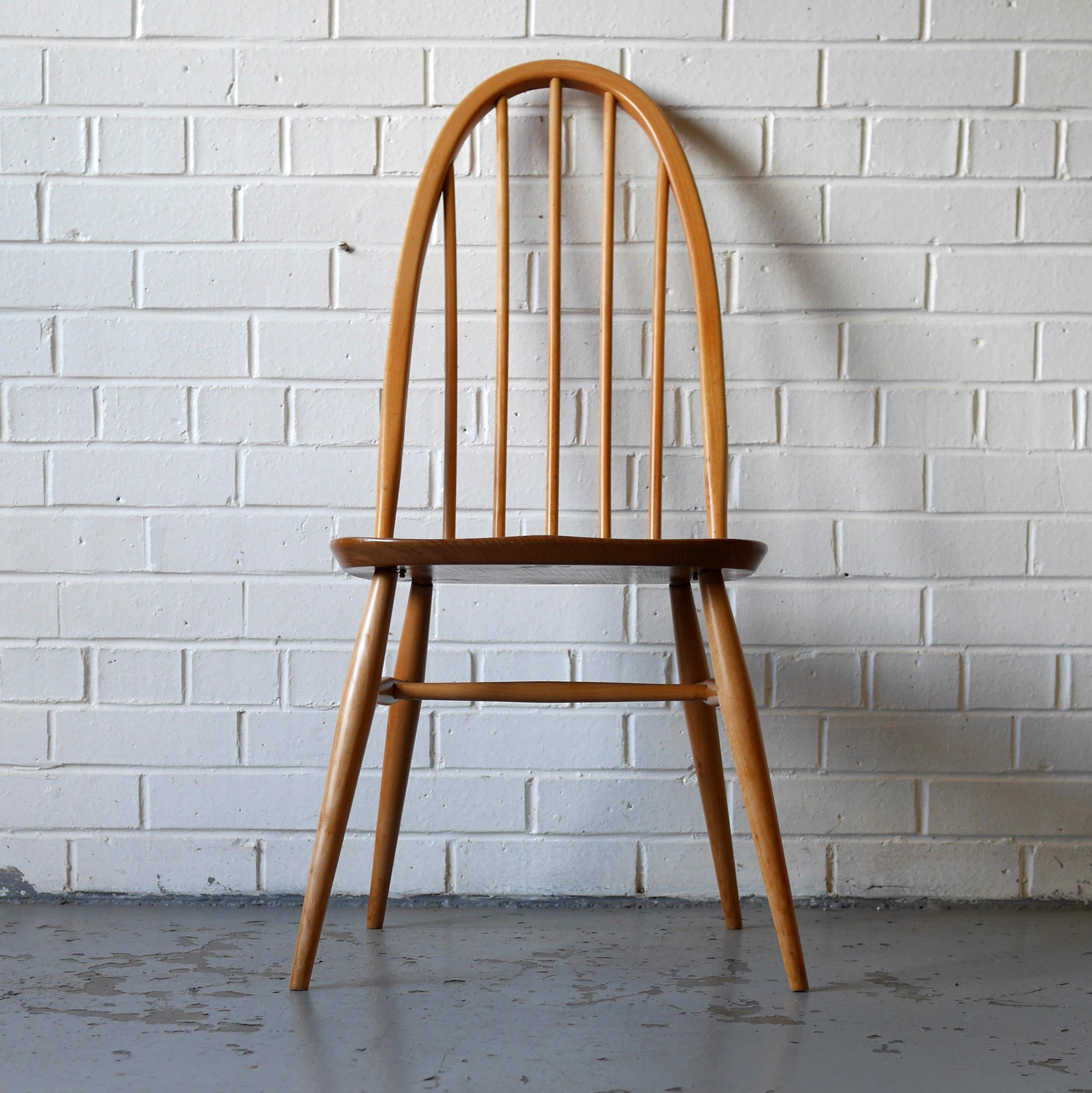 1960s Ercol 365 Quaker Windsor Chair in Solid Elm and Beech For Sale 2