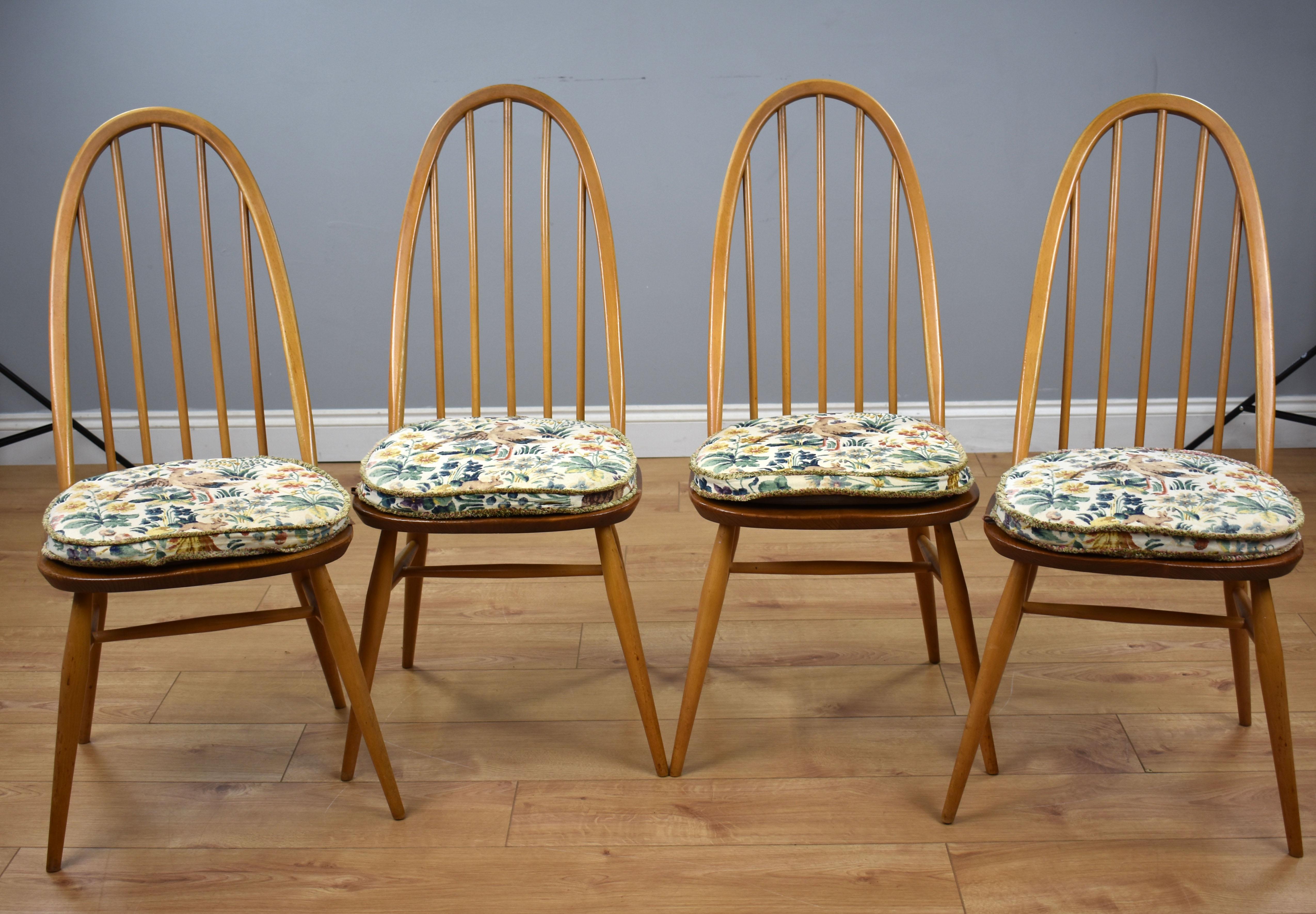 1960s Ercol Elm Table and Four Quaker Style Chairs 1