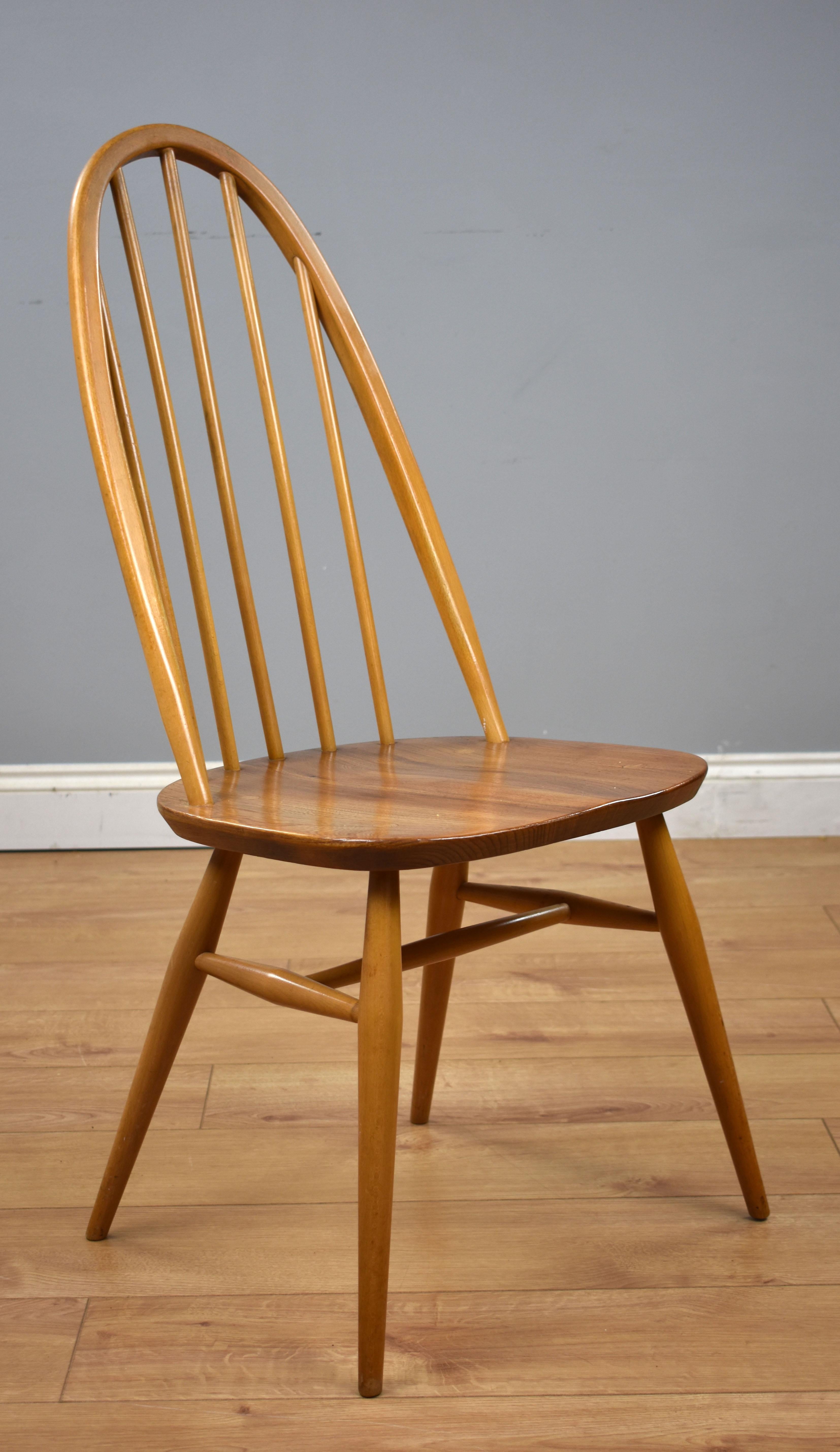 1960s Ercol Elm Table and Four Quaker Style Chairs 2