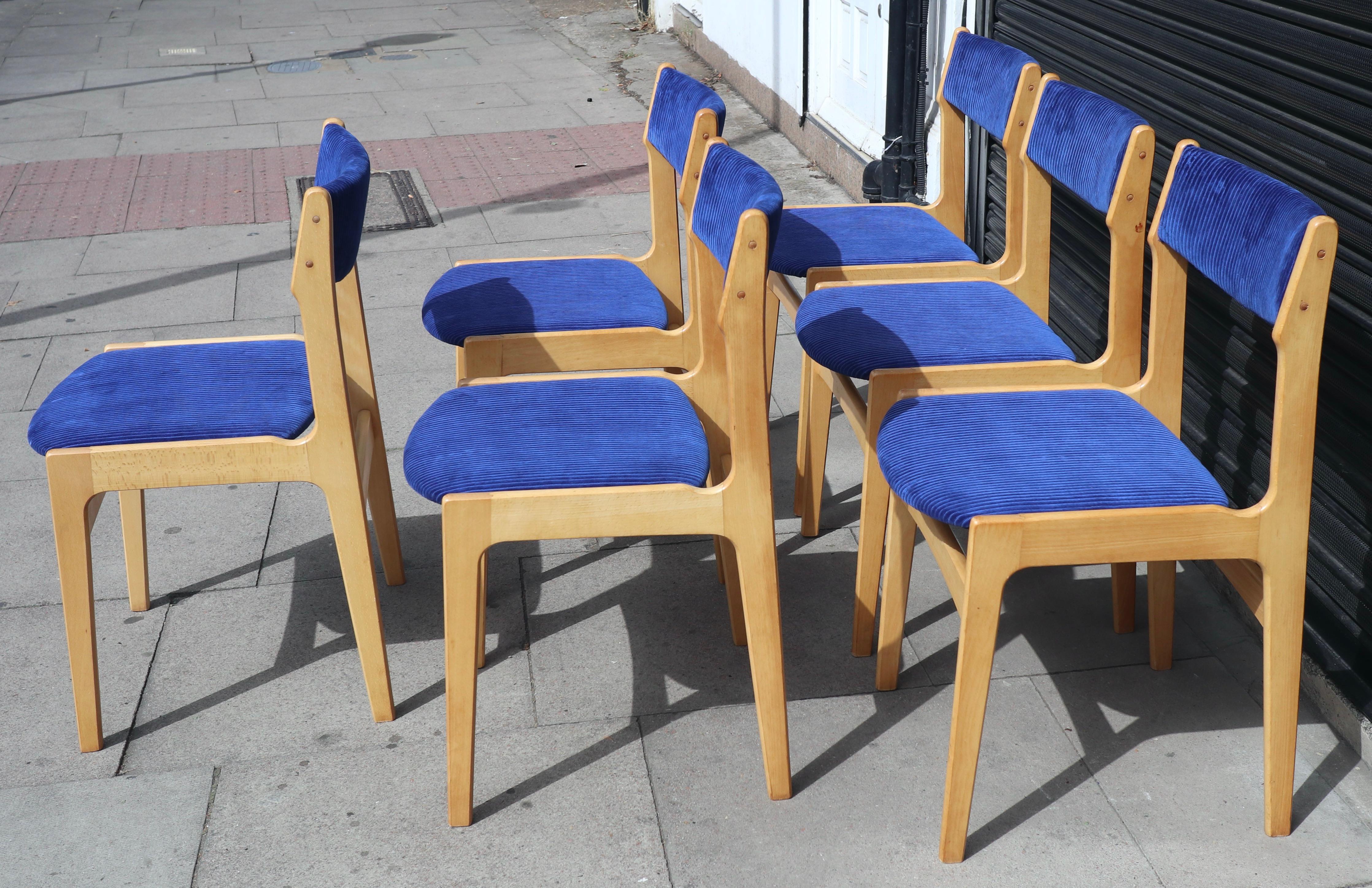1960s Erik Buch Beech framed Danish Dining Chairs  For Sale 4