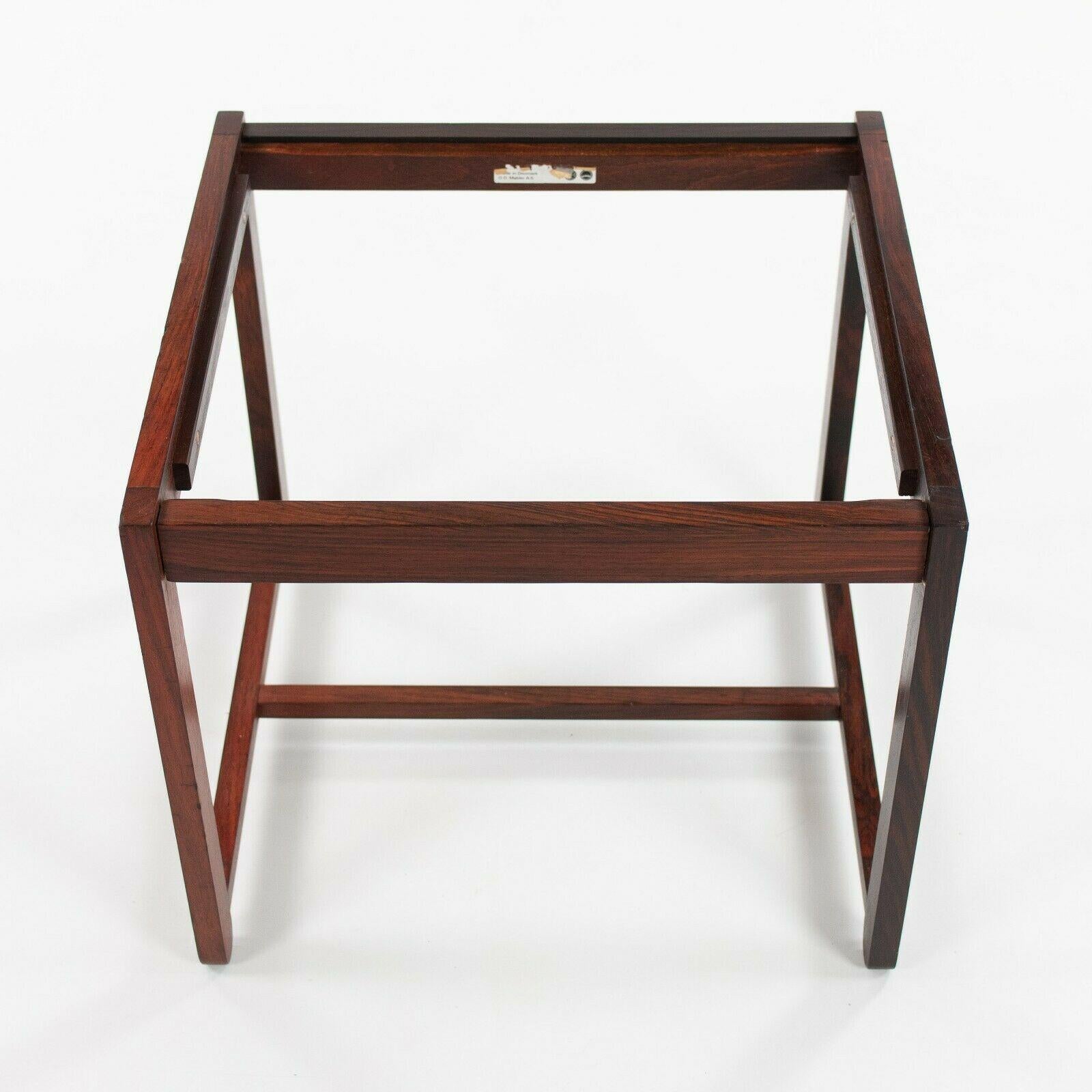 Mid-20th Century 1960s Erik Buch Flip Top Rosewood Stool & Side Table for O.D. Mobler in Denmark For Sale